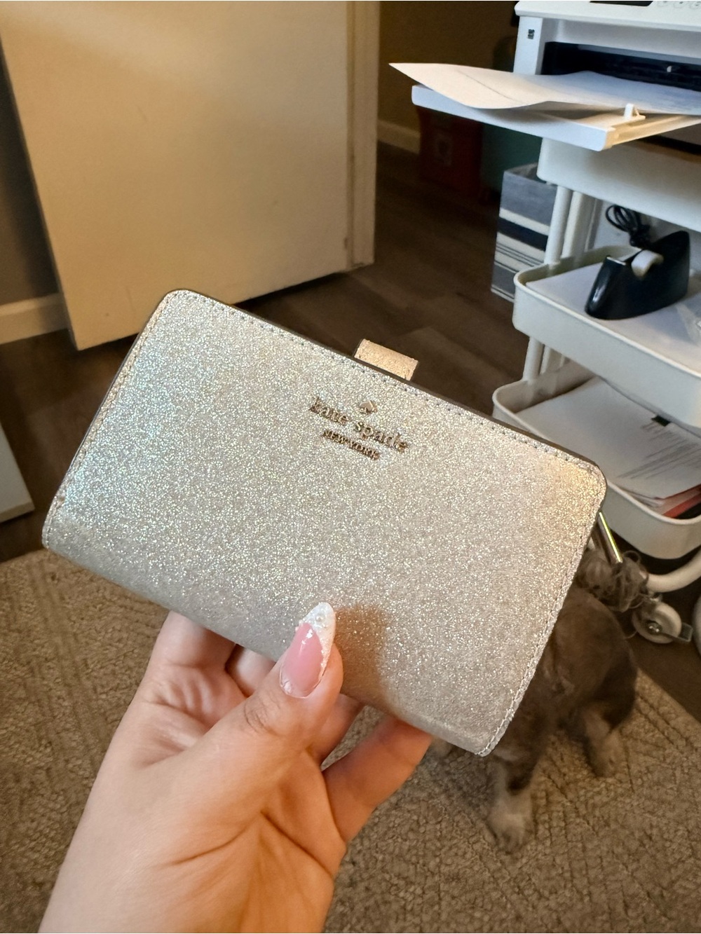 kate spade Silver Glitter Wallet